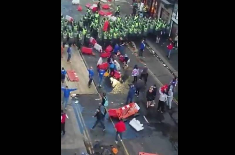 8 clear videos of Sevco Bams destroying property, attacking Police and each other