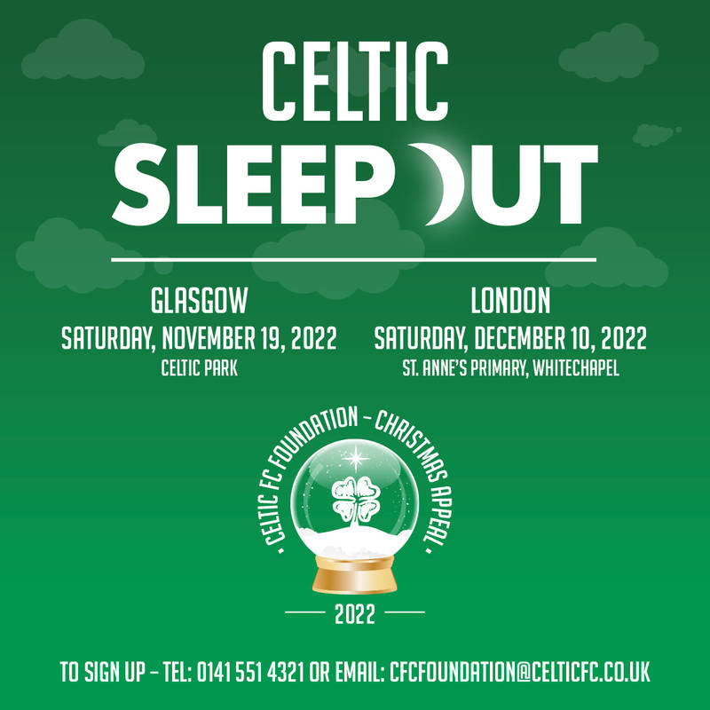 Celtic Sleep Out events return to Glasgow and London