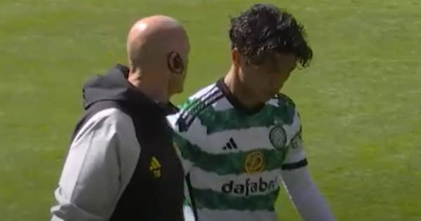 Reo Hatate forced off injured in Celtic vs Aberdeen as fears mount up after Carter-Vickers sub