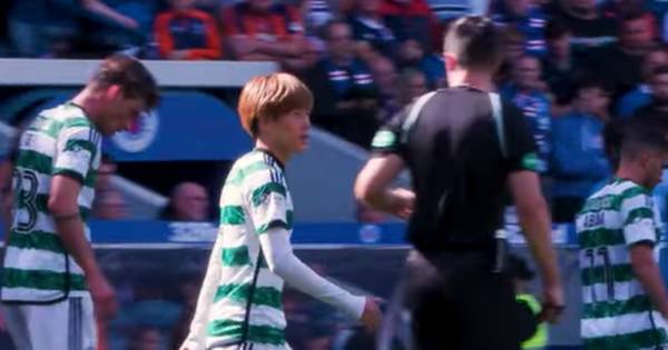 Kyogo unseen Celtic moment as striker approaches referee in Rangers clash