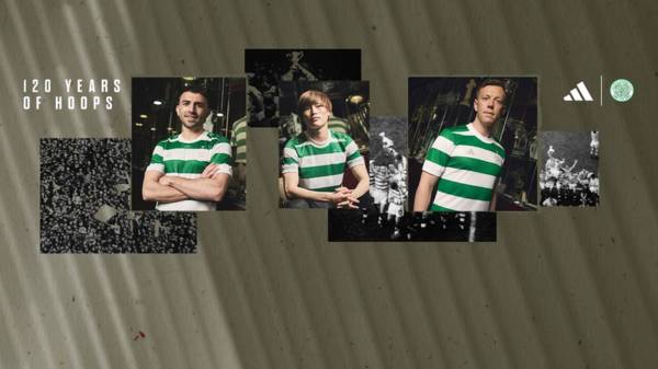 120 years of Hoops jersey on sale in Celtic Shops now
