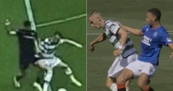 Celtic penalty award compared to Cyriel Dessers Rangers challenge as former ref explains difference