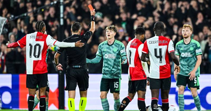 Feyenoord vs Celtic VAR watch as Gustaf Lagerbielke and Odin Thiago Holm red cards in focus