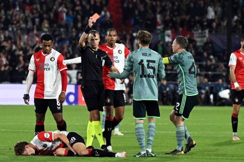 Noisy neighbours madcap theory after Celtic go down to nine men in Rotterdam