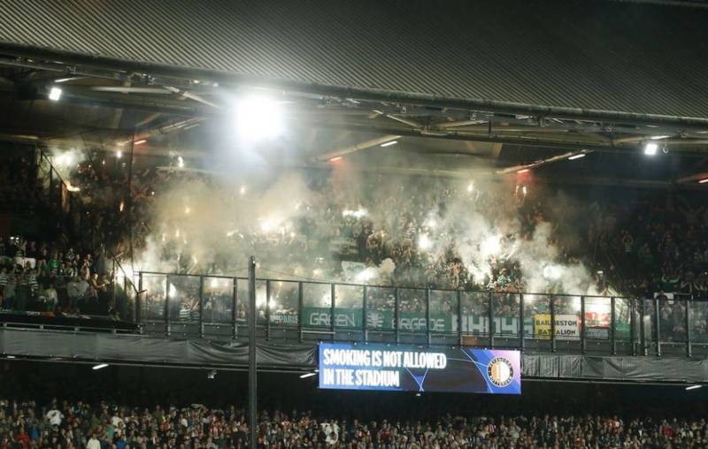 Video: Celtic fans in striking pre-match pyro display against Feyenoord