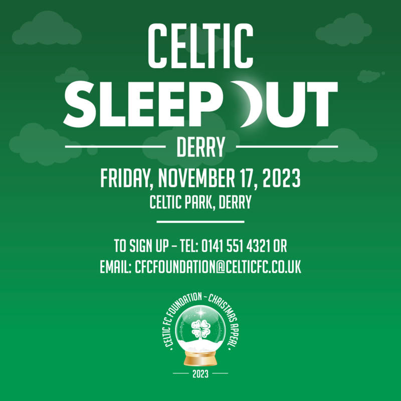 Derry set to host Celtic Sleep Out event