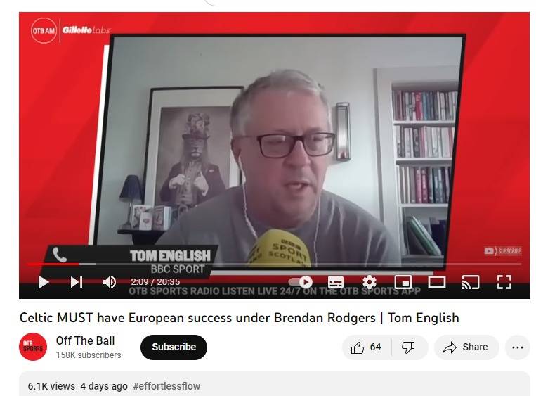 Have BBC Scotland put Tom English on mute?