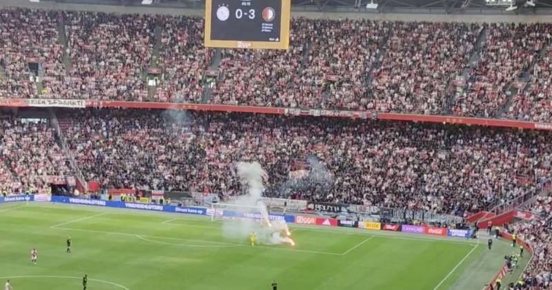 Ajax vs Feyenoord SUSPENDED as Celtic’s Euro foes provoke rage from Amsterdam ultras