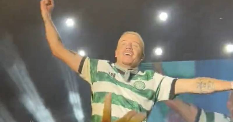 Macklemore joins Celtic fan club as he Hoops it up and shows Snoop Dogg the way