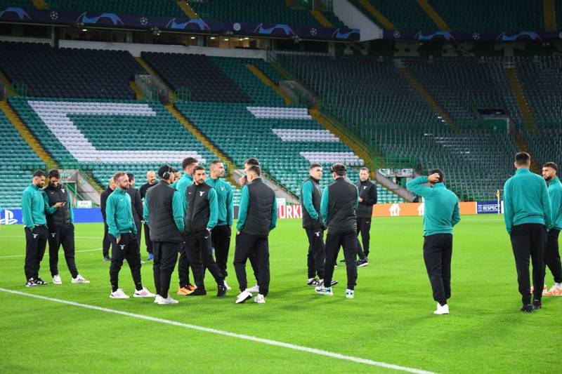 Photo: Lazio players take in Celtic Park on eve of UCL clash