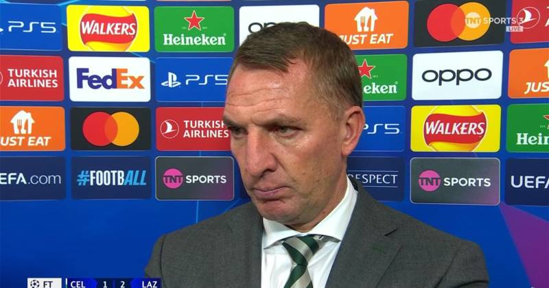 Brendan Rodgers bemoans Celtic missed chances and ‘strange’ referee decisions during Lazio defeat