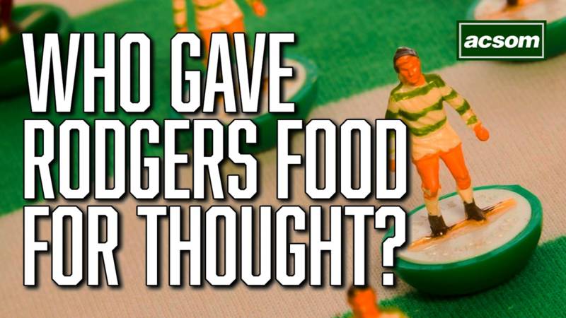 Who gave Brendan Rodgers food for thought against Kilmarnock?
