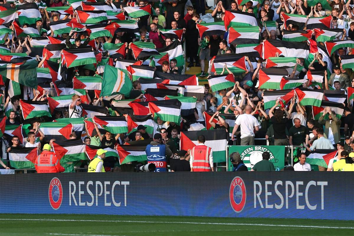 Fly the flag for Palestine- Green Brigade step up their campaign by ...