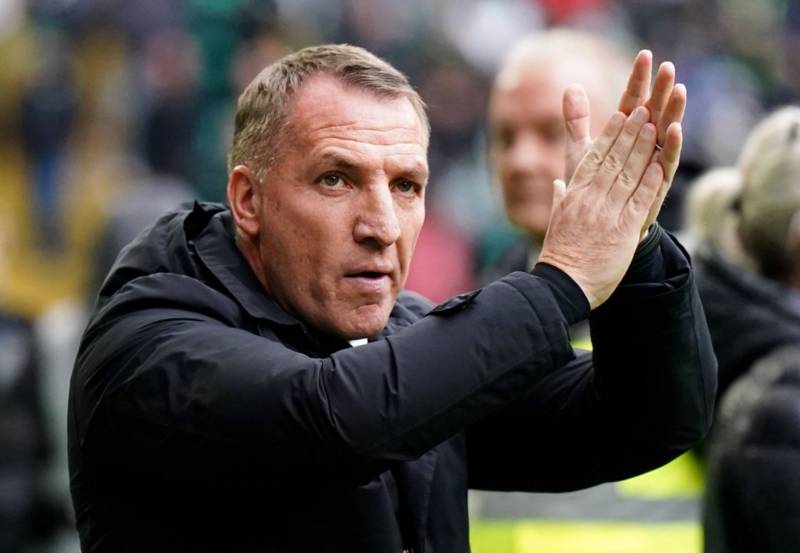 Brendan Rodgers serenaded by Celtic support at Tynecastle