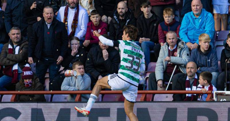 Matt O’Riley refuses Celtic goal target amid purple patch after Hearts Tynecastle stunner