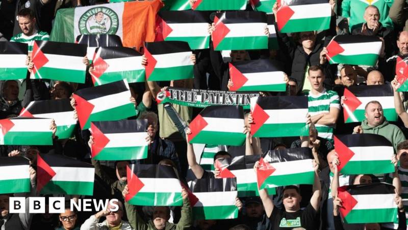 Celtic fans to defy club over Palestinian flags