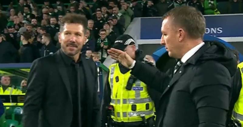 Diego Simeone frosty Brendan Rodgers Celtic handshake earns Atletico Madrid boss criticism