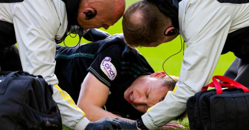 Alistair Johnston in Celtic injury concern as he’s forced off during Hibs clash