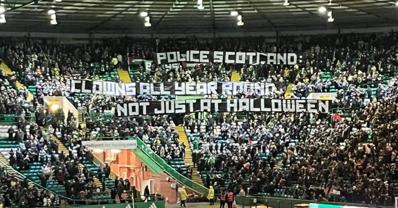 Celtic fans launch scathing Police Scotland banner in blast after Green Brigade ban