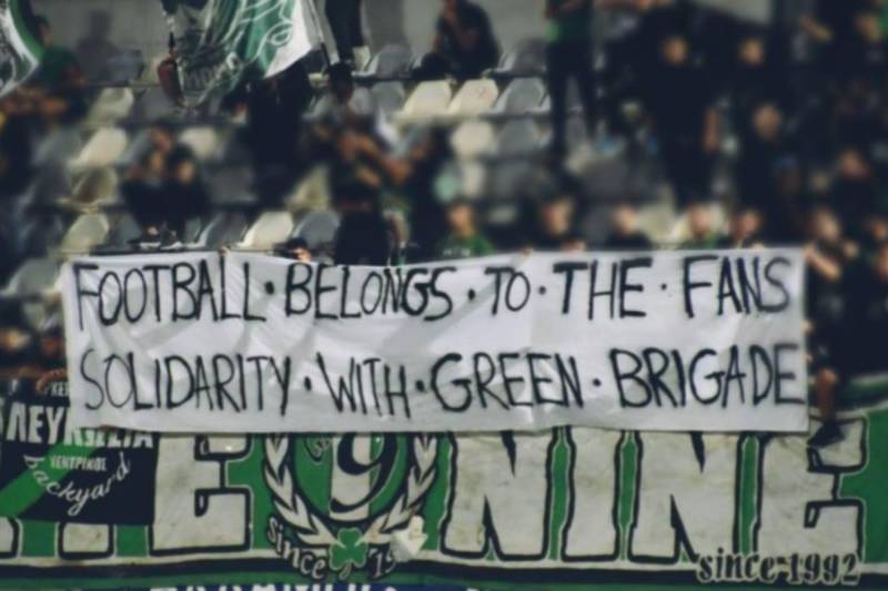Celtic fans’ group the Green Brigade backed by fellow ultras