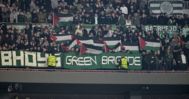 Green Brigade defy Celtic ban as fans show Palestine support at Atletico Madrid