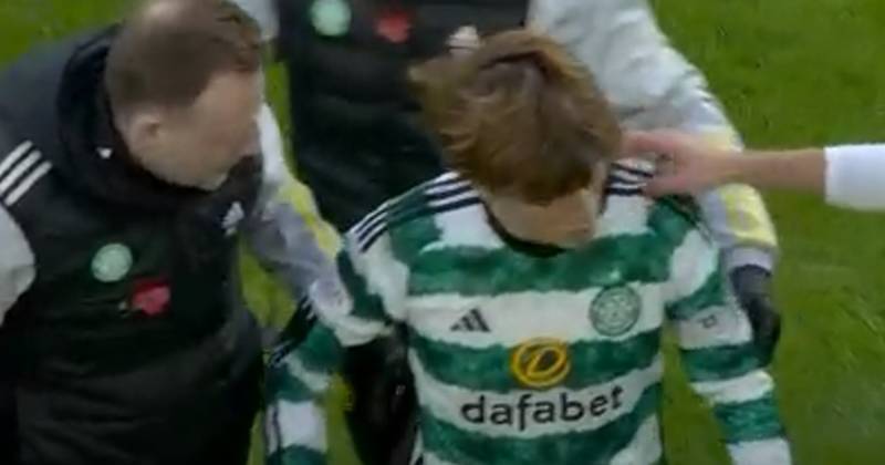 Kyogo forced off in Celtic vs Aberdeen Premiership clash with head knock after Rubezic challenge