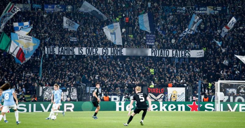 Celtic targeted with vile Lazio famine banner as ‘potato eaters’ told to go home on night of ructions