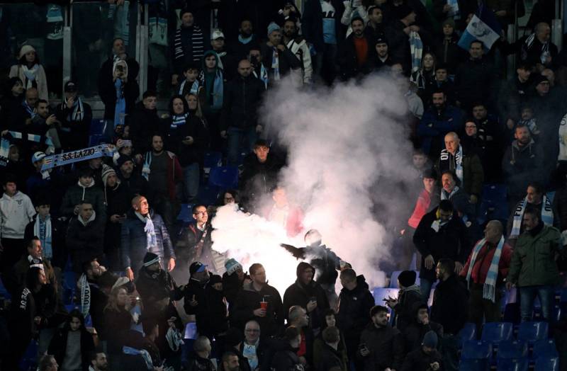 Video: Celtic fans under attack from Lazio ultras