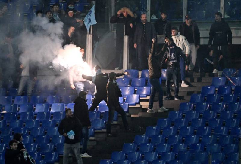 Watch: Celtic Fans Come Under Attack from Lazio Fans
