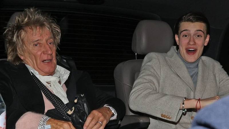 Rod Stewart, 78, looks all partied out after a boozy dinner as he continues the birthday celebrations for son Alistair’s 18th in Rome