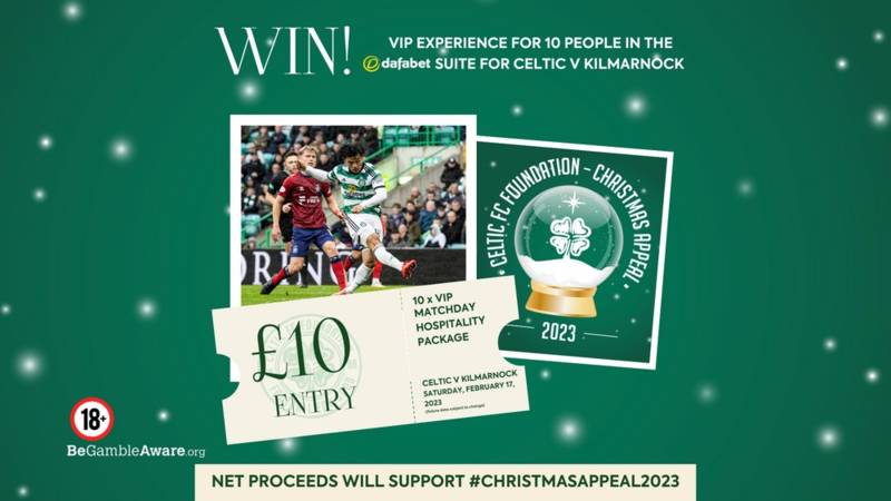 Win a VIP experience for 10 people in the Dafabet Suite for Celtic v Kilmarnock