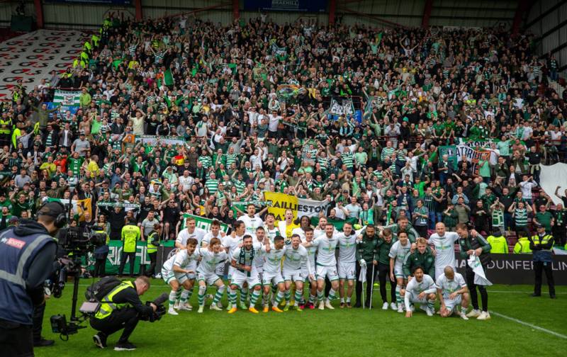 Video- Watch as Kyogo leads the celebrations with the Green Brigade