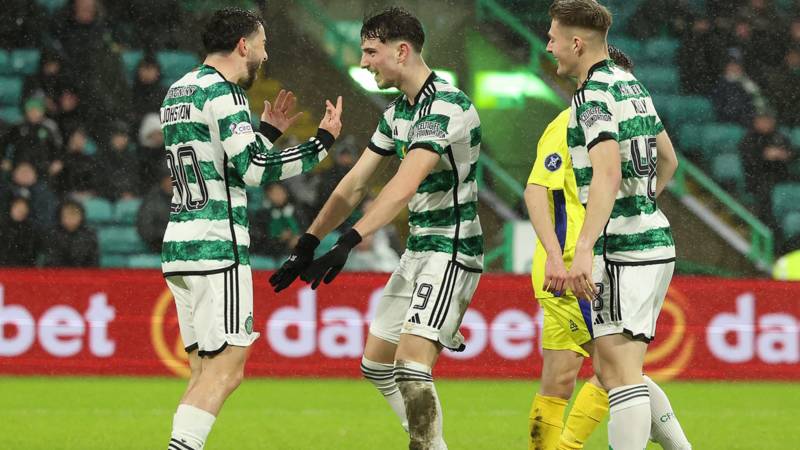 Brendan Rodgers reacts to Rocco Vata goal after potentially significant Celtic showing