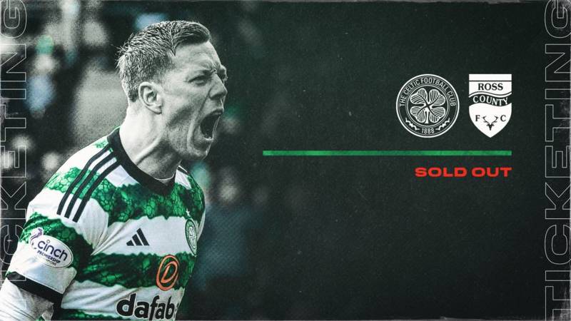 Celtic v Ross County tickets sold-out