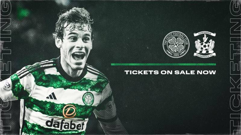 Tickets for Celtic v Kilmarnock on sale now | Buy online
