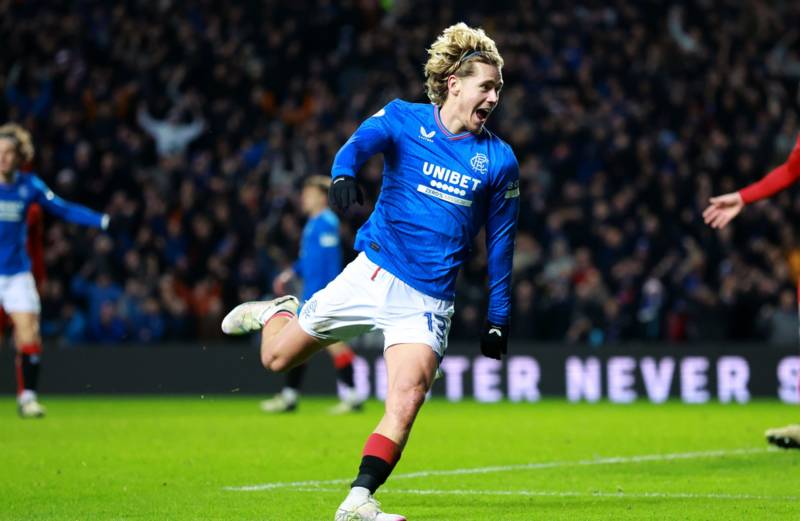 Rangers draw level with Celtic after spoiling Warnock’s Aberdeen introduction