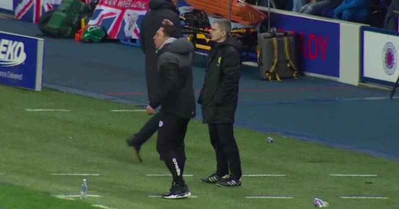 Scott Brown erupts in Rangers red card protest as Willie Collum sends Ayr boss into a rage before touchline scolding