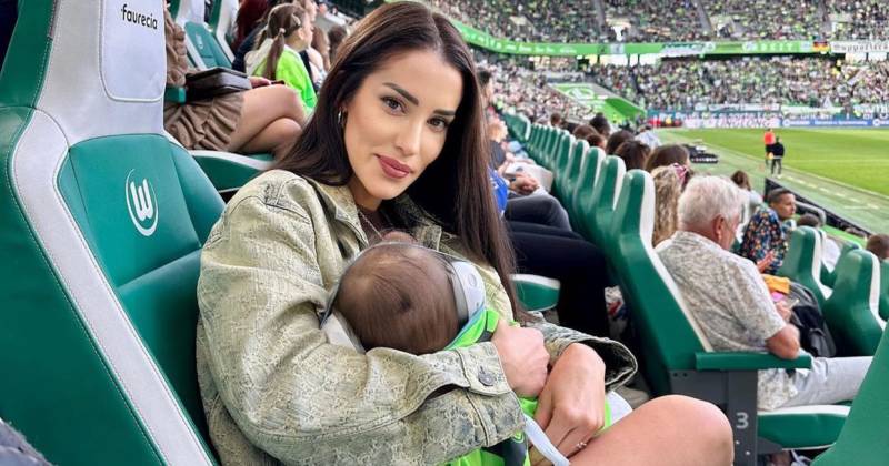 Ex-Celtic star’s WAG attacked by angry fan while breastfeeding her baby inside stadium