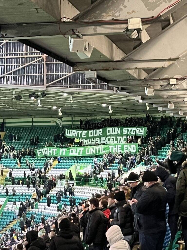 “Fight it out until the end” – Bhoys Celtic Reveal Post-match Banner