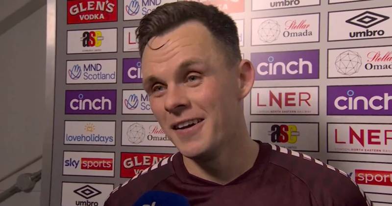 Lawrence Shankland sees Hearts funny side to Celtic red card as striker chuckles ‘I thought it was harsh’