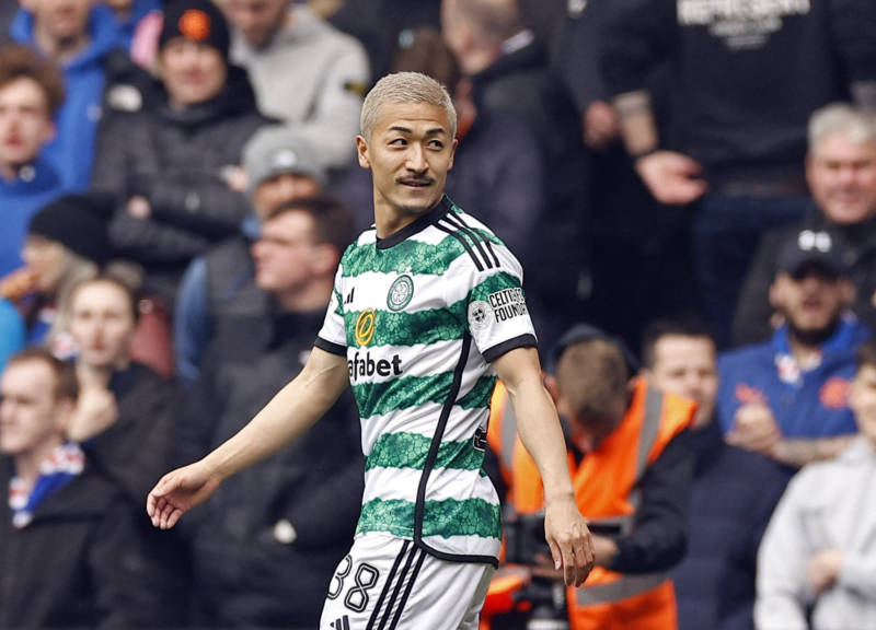 Moment Celtic’s Daizen Maeda shocks Rangers by scoring after just TWENTY-ONE SECONDS at Ibrox