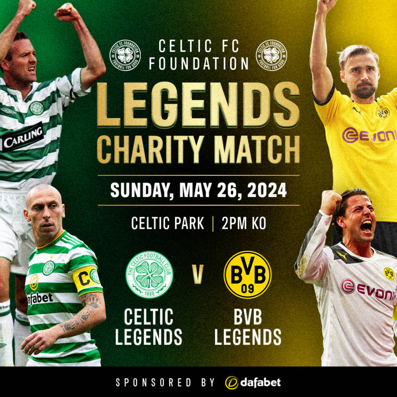 Join Us on May 26 for Celtic FC Foundation’s Legends Charity Match with Borussia Dortmund