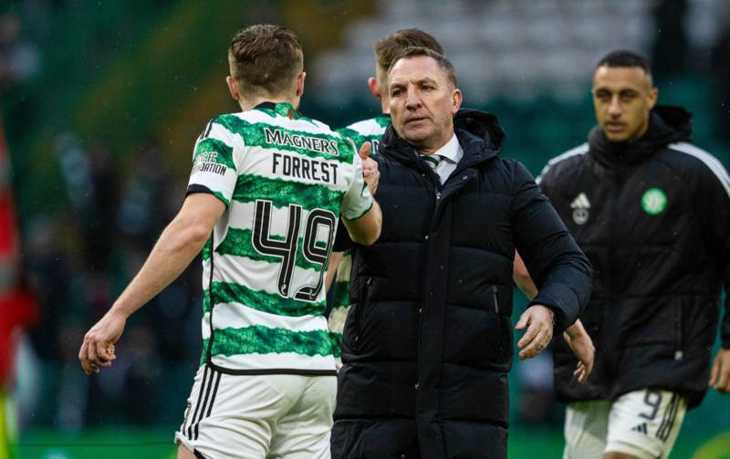 Rodgers backs up why he said Forrest was Celtic’s ‘best’ winger