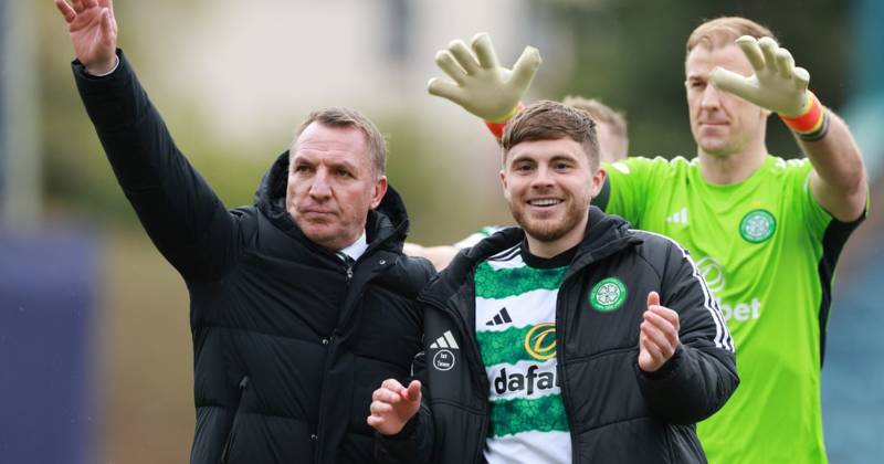 James Forrest hits double as Celtic maintain lead at the top