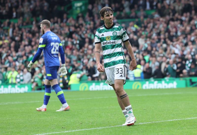 Matt O’Riley reacts to brilliant afternoon to Celtic Park