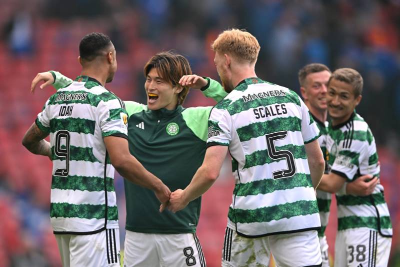 Shane Duffy makes his feelings on Adam Idah clear after Celtic beat Rangers in Scottish Cup final