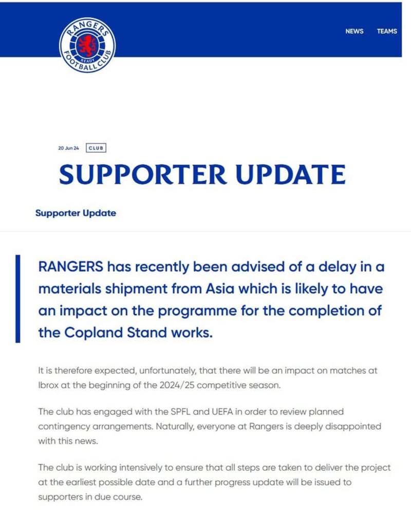 Assessing the foundations of another Ibrox story