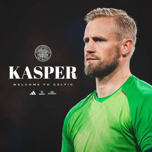 “He’s here and he’s perfect”, Kasper Schmeichel links up with Hoops