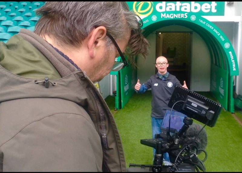 Celtic superfan Jay Beatty takes part in filming for BBC One’s Show