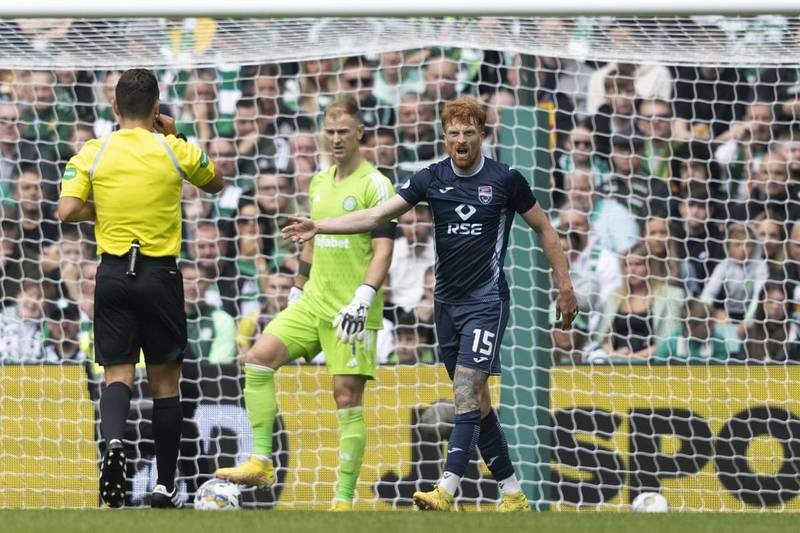 Ross County’s Simon Murray bemused by Celtic penalty award after what Nick Walsh told him in denying his claim